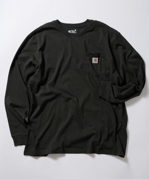 Carhartt(カーハート)/【Carhartt / カーハート】トップス カットソー ロンT 長袖 ポケット ワンポイント 無地 ビッグシルエット ヘビーオンス K126/img05