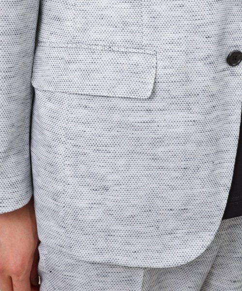 【尾州織】リネンブレンド メッシュ ジャケット 