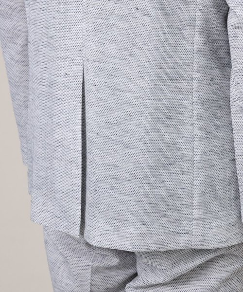 【尾州織】リネンブレンド メッシュ ジャケット 