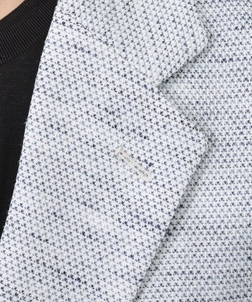 【尾州織】リネンブレンド メッシュ ジャケット 