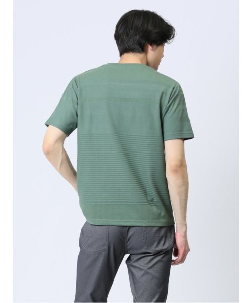 TAKA-Q(タカキュー)/リンクスパネルボーダー Vネック半袖Tシャツ/img21