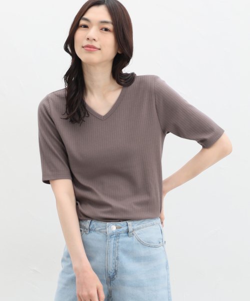 Honeys(ハニーズ)/汗ジミ軽減半袖ＶネックＴ Tシャツ カットソー 半袖 汗じみ 防止 服 目立たない /img22