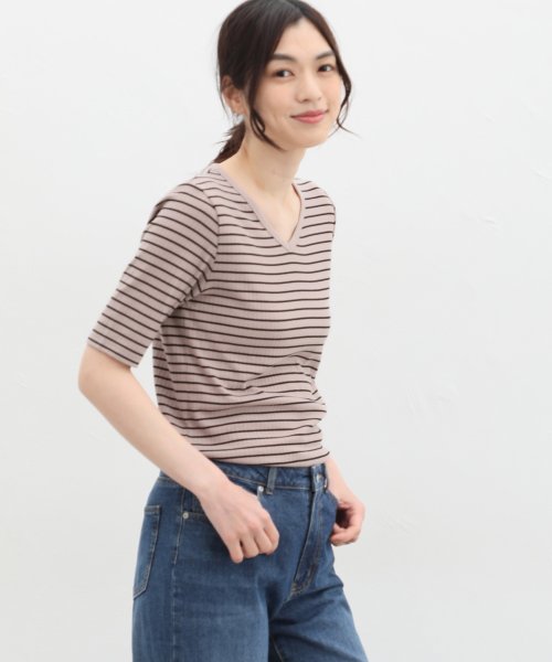 Honeys(ハニーズ)/汗ジミ軽減半袖ＶネックＴ Tシャツ カットソー 半袖 汗じみ 防止 服 目立たない /img33