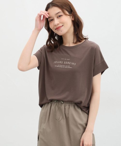 Honeys(ハニーズ)/汗ジミ軽減ロゴＴシャツ Tシャツ カットソー 半袖 汗じみ 防止 服 目立たない /img33