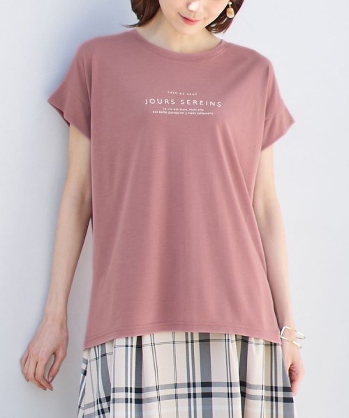 Honeys(ハニーズ)/汗ジミ軽減ロゴＴシャツ Tシャツ カットソー 半袖 汗じみ 防止 服 目立たない /img48