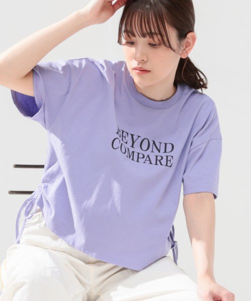 Honeys(ハニーズ)/脇ドロストＴシャツ Tシャツ レディース 半袖 夏 ギャザー リボン おしゃれ /img07