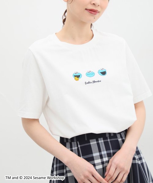 Honeys(ハニーズ)/セサミストリート／半袖Ｔ トップス Tシャツ 半袖 プリント ロゴ ワンポイント刺繍 /img14