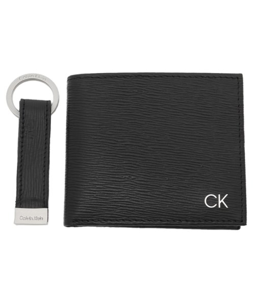 Calvin Klein(カルバンクライン)/カルバンクライン 二つ折り財布 キーホルダー ギフトセット ブラック メンズ CALVIN KLEIN 31CK330016 001/img01