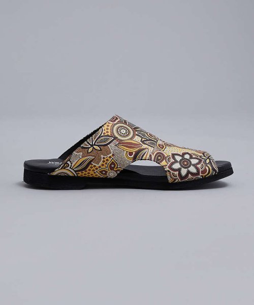 ALFREDOBANNISTER(ALFREDOBANNISTER)/【WRAP SHOES】レザー サイドキャビティ ボタニカル柄 スライド サンダ/img06