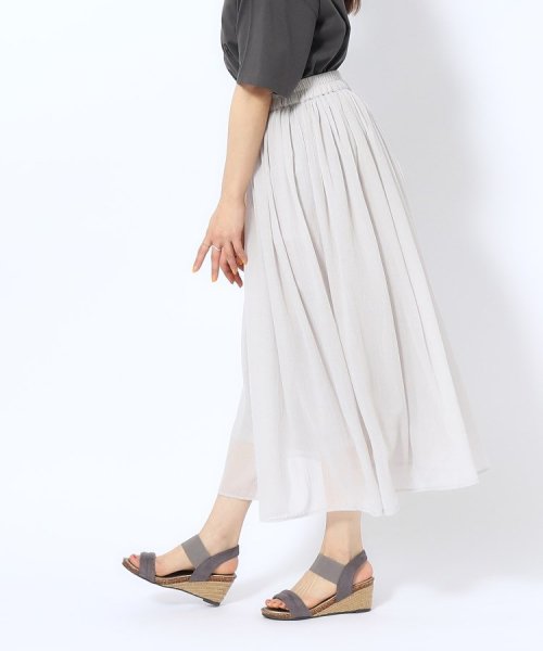 SHOO・LA・RUE(シューラルー)/【歩くたび揺れる】上品な透け感カラーボイルスカート/img14