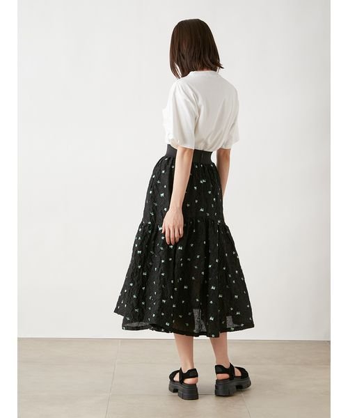 エンボスジャガードボリュームギャザースカート 予めご了承ください