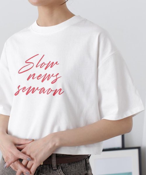 N Natural Beauty Basic(エヌナチュラルビューティベーシック)/クロップドビッグロゴTシャツ/img19