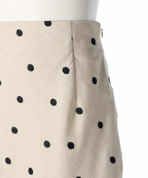 ドット刺繍ナロースカート 予めご了承ください