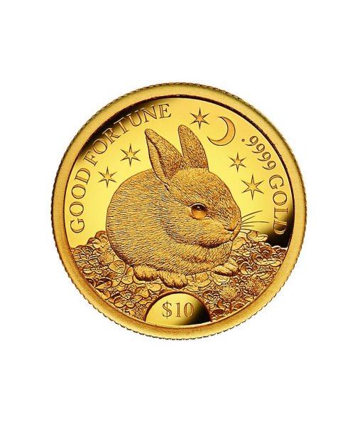 ＜幸せのうさぎと四つ葉のクローバー金貨＞　純金コイン宝飾ペンダント 仕様 サイズ