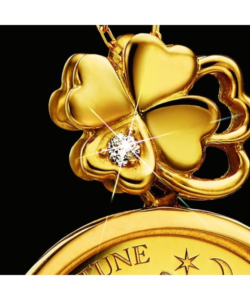 ＜幸せのうさぎと四つ葉のクローバー金貨＞　純金コイン宝飾ペンダント 仕様 サイズ