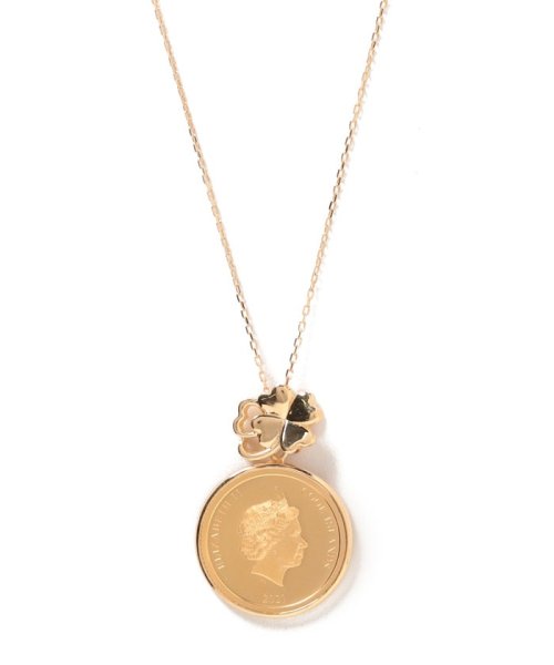 ＜幸せのうさぎと四つ葉のクローバー金貨＞　純金コイン宝飾ペンダント 仕様 サイズ