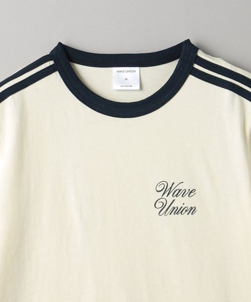 BEAUTY&YOUTH UNITED ARROWS(ビューティーアンドユース　ユナイテッドアローズ)/【別注】＜WAVE UNION＞フットボール ロゴ Tシャツ/img09