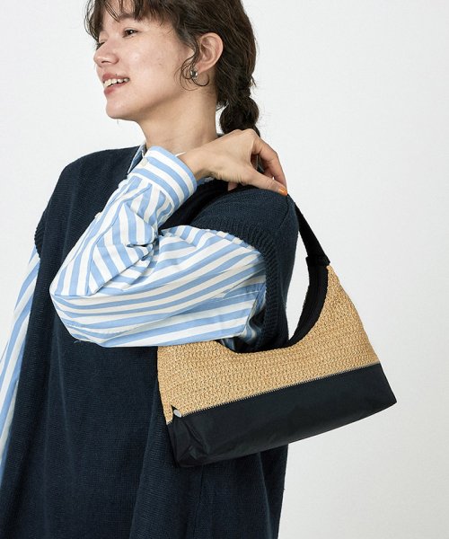 LeSportsac(LeSportsac)/RAFFIA SHOULDER BAGリサイクルドブラックラフィア/img06