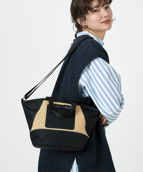 LeSportsac(LeSportsac)/RAFFIA CONV TOTEリサイクルドブラックラフィア/img06