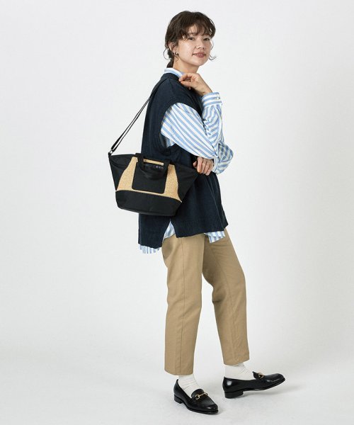 LeSportsac(LeSportsac)/RAFFIA CONV TOTEリサイクルドブラックラフィア/img08