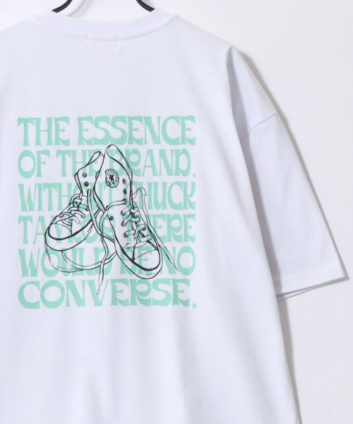 LAZAR(ラザル)/【Lazar】CONVERSE/コンバース COOLMAX/吸水速乾 バックプリント ロゴ ワンポイント 半袖Tシャツ/レディース メンズ/img05