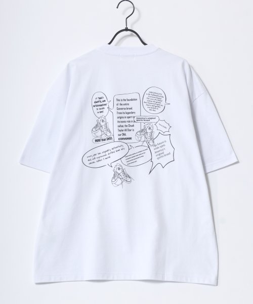 LAZAR(ラザル)/【Lazar】CONVERSE/コンバース COOLMAX/吸水速乾 バックプリント ロゴ ワンポイント 半袖Tシャツ/レディース メンズ/img25