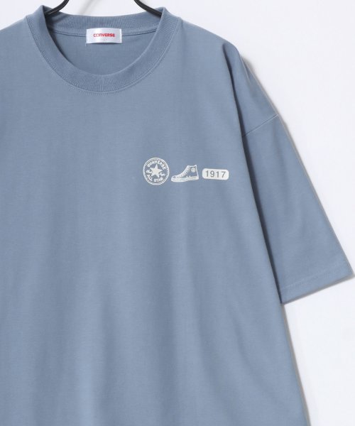 LAZAR(ラザル)/【Lazar】CONVERSE/コンバース COOLMAX/吸水速乾 バックプリント ロゴ ワンポイント 半袖Tシャツ/レディース メンズ/img32