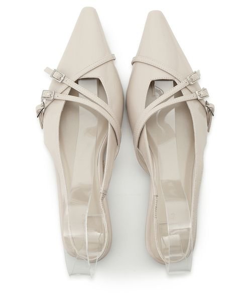 アシメストラップスリングミュール 予めご了承ください