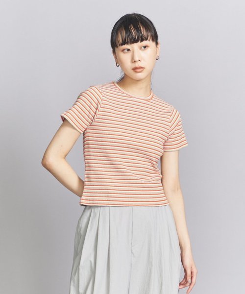 BEAUTY&YOUTH UNITED ARROWS(ビューティーアンドユース　ユナイテッドアローズ)/マルチボーダー コンパクト Tシャツ/img01