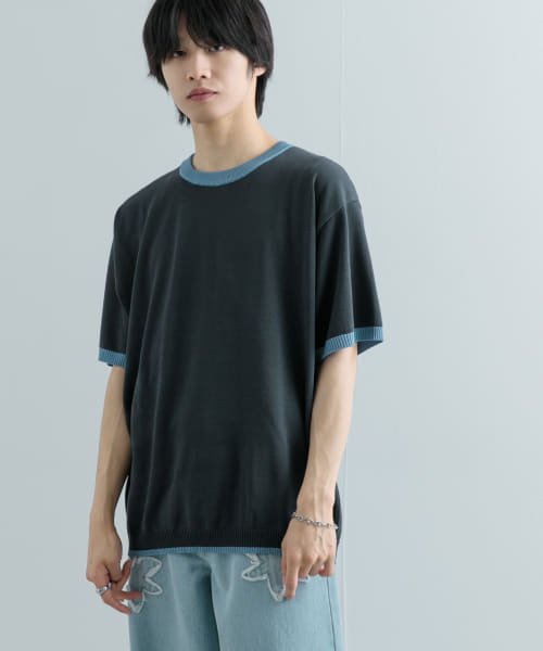 SENSE OF PLACE by URBAN RESEARCH(センスオブプレイス バイ アーバンリサーチ)/『洗濯可』リブハイショクラインニットTシャツ(5分袖)/img17