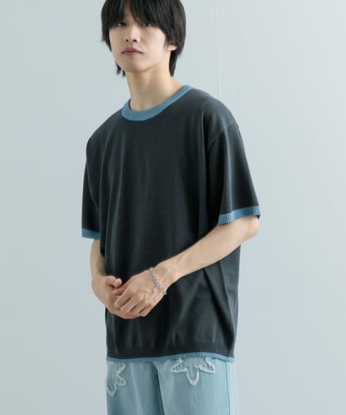 SENSE OF PLACE by URBAN RESEARCH(センスオブプレイス バイ アーバンリサーチ)/『洗濯可』リブハイショクラインニットTシャツ(5分袖)/img18