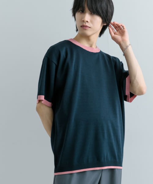 SENSE OF PLACE by URBAN RESEARCH(センスオブプレイス バイ アーバンリサーチ)/『洗濯可』リブハイショクラインニットTシャツ(5分袖)/img22