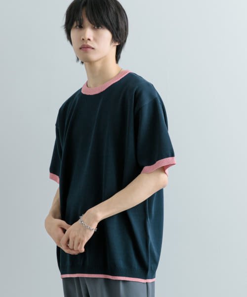 SENSE OF PLACE by URBAN RESEARCH(センスオブプレイス バイ アーバンリサーチ)/『洗濯可』リブハイショクラインニットTシャツ(5分袖)/img23