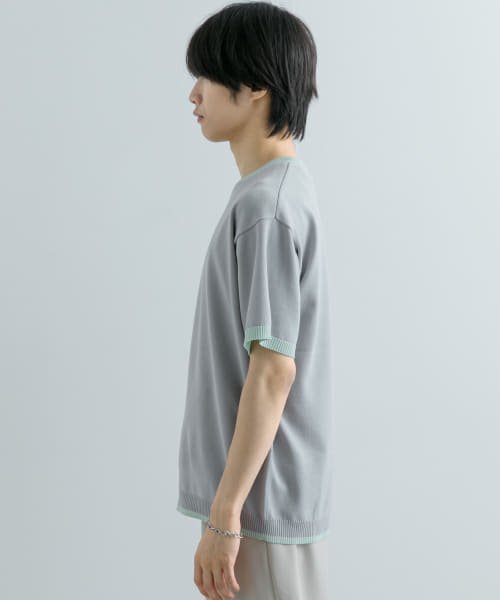 SENSE OF PLACE by URBAN RESEARCH(センスオブプレイス バイ アーバンリサーチ)/『洗濯可』リブハイショクラインニットTシャツ(5分袖)/img28