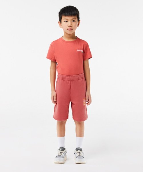 LACOSTE KIDS(ラコステ　キッズ)/オーガニックコットン 裏パイル BOYS4連ロゴ入りスウェットショーツ/img06