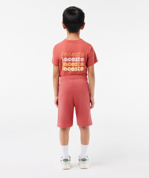 LACOSTE KIDS(ラコステ　キッズ)/オーガニックコットン 裏パイル BOYS4連ロゴ入りスウェットショーツ/img07