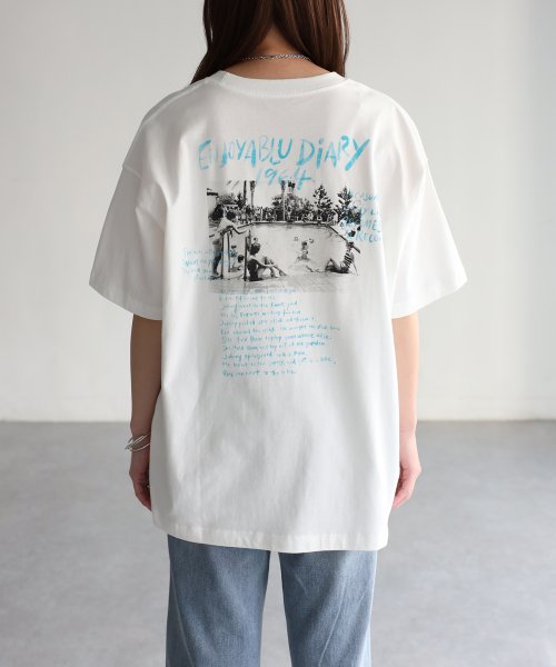Riberry(リベリー)/手書き風ロゴバックプリントフォトTシャツ/img01