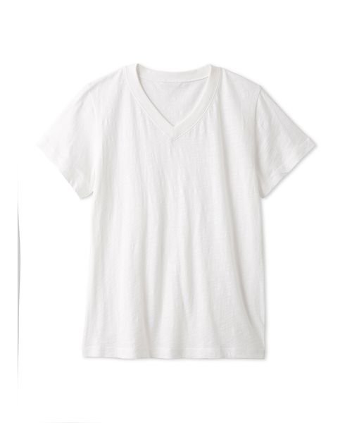 Mila Owen(ミラオーウェン)/VネックコンパクトスラブTシャツ【手洗い可能】/img11