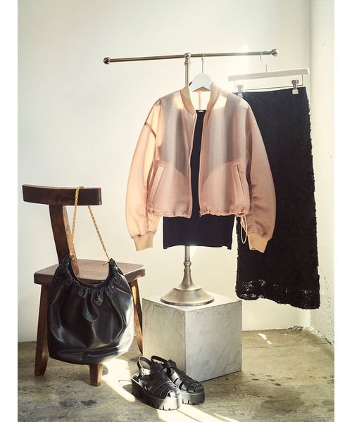 シアーモチーフファブリックストレートスカート 予めご了承ください