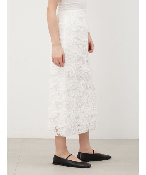 シアーモチーフファブリックストレートスカート 予めご了承ください