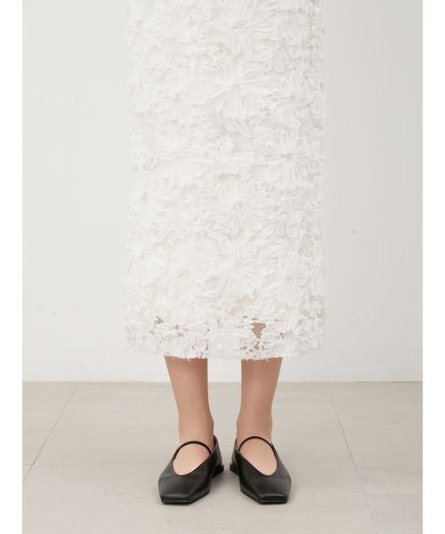 シアーモチーフファブリックストレートスカート 予めご了承ください