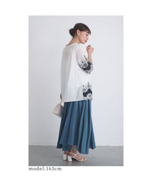 Sawa a la mode(サワアラモード)/美しい草花を纏うスカラップ裾チュニック　レディース 大人 上品/img16