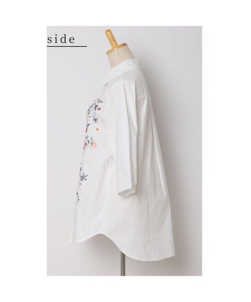 Sawa a la mode(サワアラモード)/艶やかな刺繍のコットンシャツチュニック　レディース 大人 上品/img20