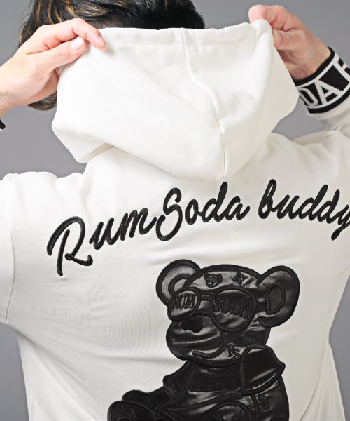 LUXSTYLE(ラグスタイル)/RUMSODA(ラムソーダ)ミニ裏毛PUアップリケ刺繍ジップパーカー/RUMSODA ラムソーダ パーカー メンズ ジップパーカー ミニ裏毛 アップリケ 刺繍 /img15