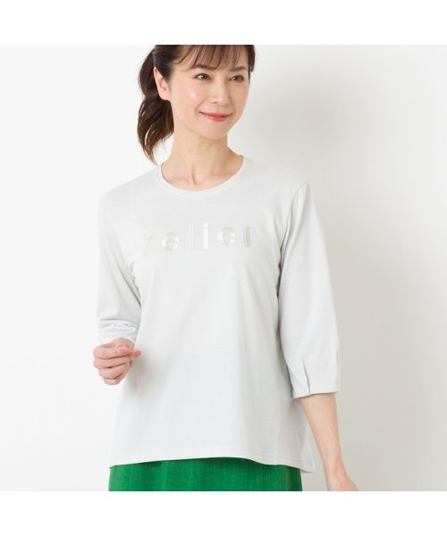 LOBJIE(ロブジェ)/relier刺繍 タックスリーブTシャツ/img05