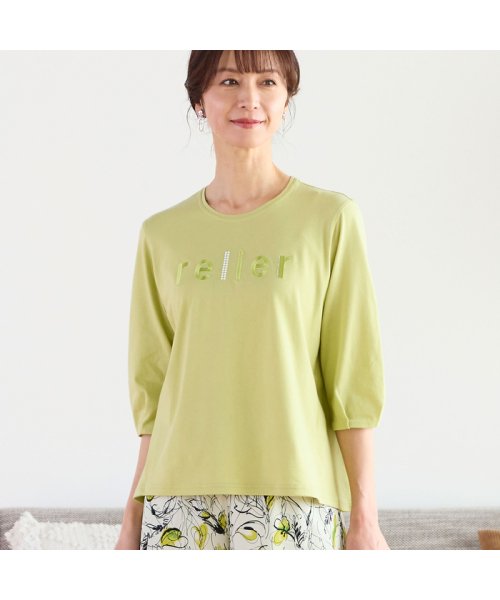 LOBJIE(ロブジェ)/relier刺繍 タックスリーブTシャツ/img08