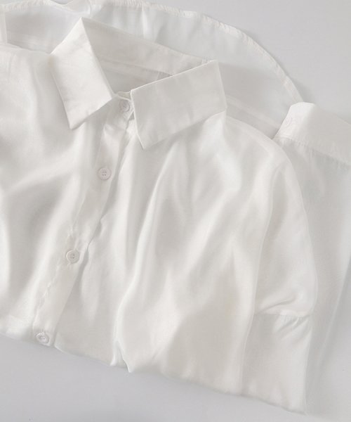 SEU(エスイイユウ)/10色選べる！シアーシャツ カーディガン ゆったり 体型カバー 紫外線対策 冷房対策 旅行 韓国ファッション SEU/img74