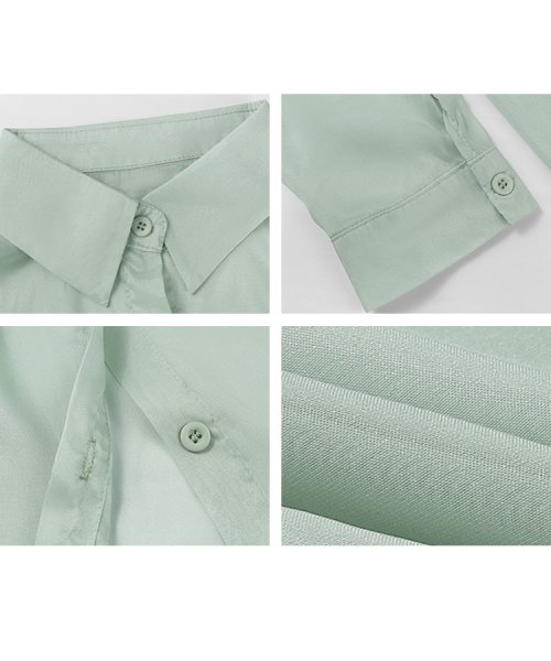 SEU(エスイイユウ)/10色選べる！シアーシャツ カーディガン ゆったり 体型カバー 紫外線対策 冷房対策 旅行 韓国ファッション SEU/img76