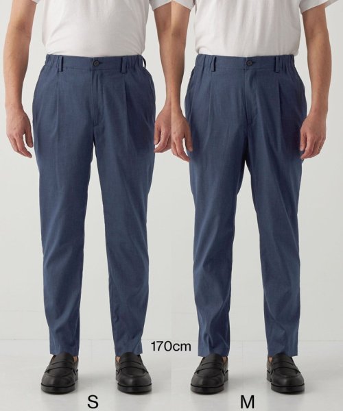 TORAY ドライ ポリエステル 1プリーツ イージーパンツ － セットアップ対応 ストレッチ 吸水速乾 マルチ機能 － B89 W72 H88 TORAY 吸水速乾