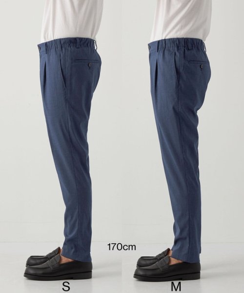 TORAY ドライ ポリエステル 1プリーツ イージーパンツ － セットアップ対応 ストレッチ 吸水速乾 マルチ機能 － B89 W72 H88 TORAY 吸水速乾